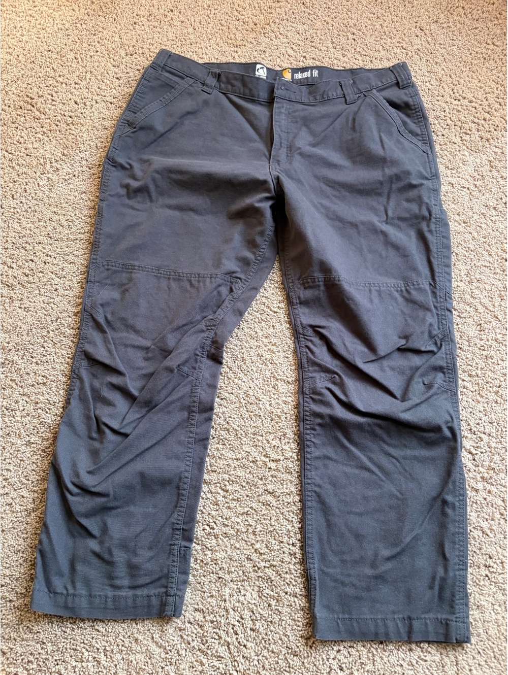 Men's Carhartt charcoal gray utility pants full swing 42 x  30 relaxed fit